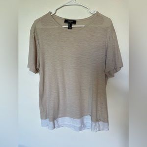 FOREVER 21 MEN Beige T-Shirt Layered Style